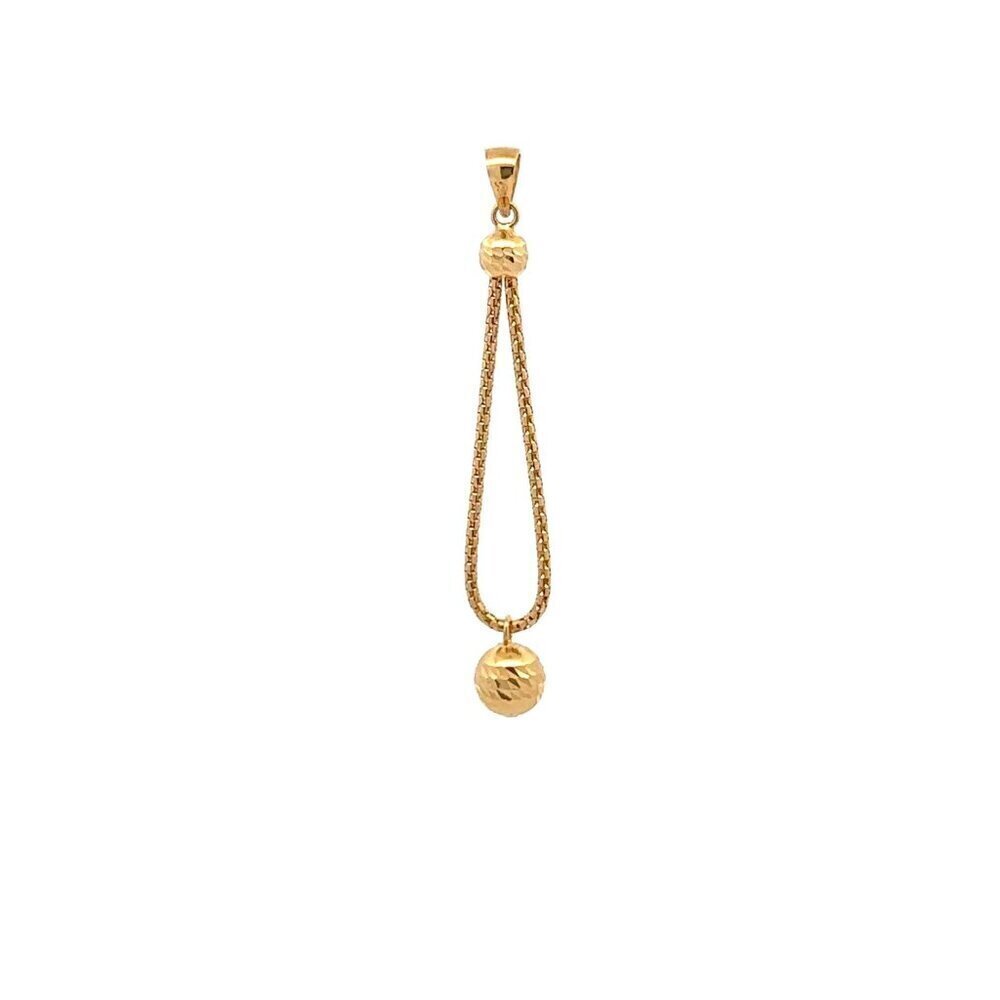 18K Gold Pendant Charm Ball 0.92 grams
